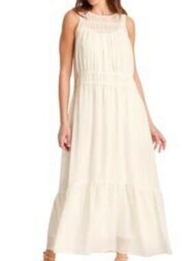 a new day Cream Maxi Dress with Tiered Skirt